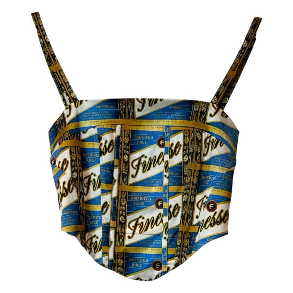 Finesse Graphic Print Corset Top New